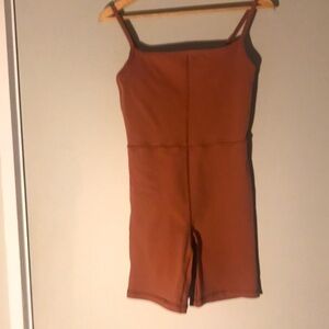 Brown Sleeveless Romper